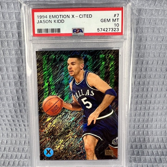 1994 Emotion X-Cited Jason Kidd Rookie Card RC PSA10 Gem Mint Refractor HOF RARE - Picture 5 of 5
